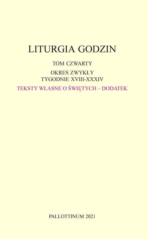 Liturgia Godzin. Dodatek do tomu - okładka książki