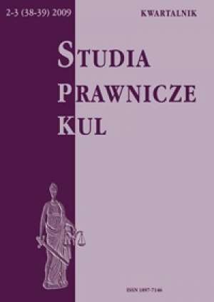 Studia prawnicze KUL, 2-3(38-39)/2009 - okładka książki