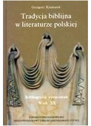 Tradycja biblijna w literaturze - okładka książki