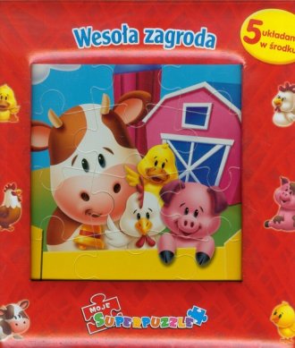 Wesoła zagroda. Super puzzle - okładka książki