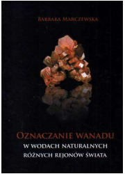 Oznaczanie wanadu w wodach naturalnych - okładka książki