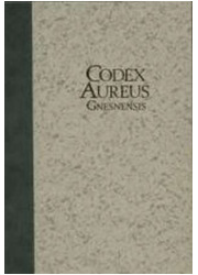 Złoty Kodeks Gnieźnieński - zdjęcie reprintu, mapy