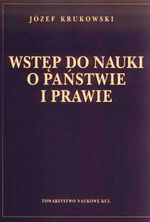 Wstęp do nauki o państwie i prawie - okładka książki