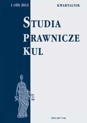 Studia prawnicze KUL, 1(49)/2012 - okładka książki