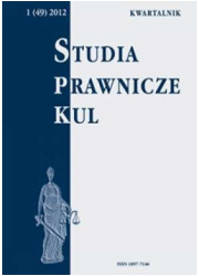 Studia prawnicze KUL, 1(49)/2012 - okładka książki