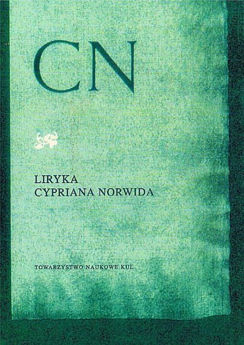 Liryka Cypriana Norwida - okładka książki