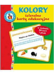 Kolory. Ścieralne karty edukacyjne - okładka książki