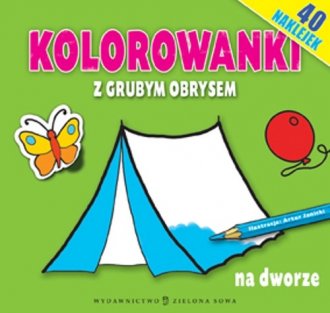 Kolorowanki z grubym obrysem. Na - okładka książki