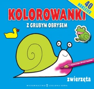 Kolorowanki z grubym obrysem. Zwierzęta - okładka książki