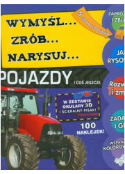 Wymyśl, narysuj, zrób. Pojazdy - okładka książki