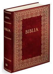 Biblia domowa 2017 Bordowa ze złoceniami - okładka książki