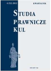 Studia prawnicze KUL, 4(52)/2012 - okładka książki