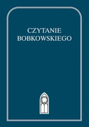 Czytanie Bobkowskiego - okładka książki