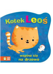 Kotek Leoś wspina się na drzewo - okładka książki