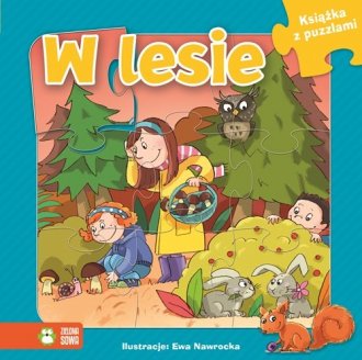 W lesie. Książka z puzzlami - okładka książki