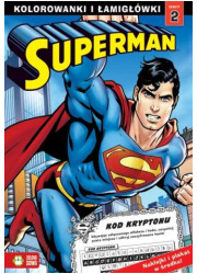 Superman. Kolorowanki i łamigłówki - okładka książki