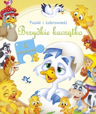 Brzydkie kaczątko. Puzzle i kolorowanki - okładka książki