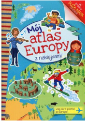 Mój atlas Europy z naklejkami - okładka książki