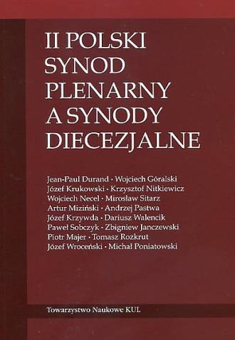 II Polski Synod Plenarny a synody - okładka książki