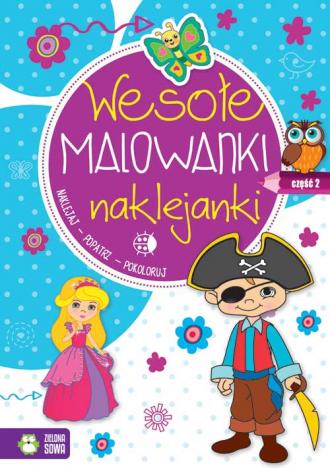 Wesołe malowanki, naklejanki cz. - okładka książki