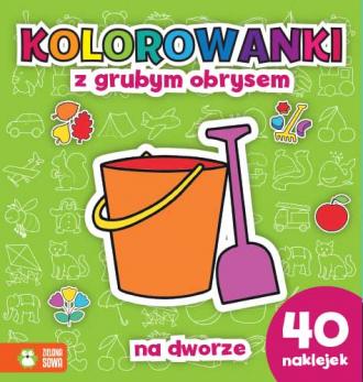 Na dworze. Kolorowanki z grubym - okładka książki