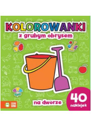 Na dworze. Kolorowanki z grubym - okładka książki