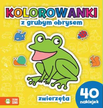 Zwierzęta. Kolorowanki z grubym - okładka książki