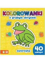 Zwierzęta. Kolorowanki z grubym - okładka książki