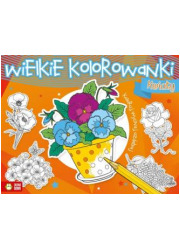 Wielkie kolorowanki. Kwiaty - okładka książki