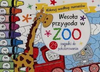 Wesoła przygoda w ZOO. Koloruj - okładka książki