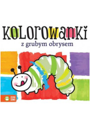 Kolorowanki z grubym obrysem - okładka książki