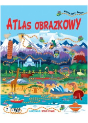 Atlas obrazkowy + wielka mapa świata - okładka książki