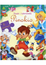 Pinokio. Puzzle i kolorowanki - okładka książki