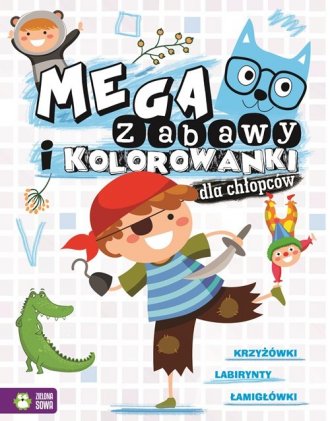 Megazabawy i kolorowanki dla chłopców - okładka książki