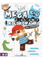 Megazabawy i kolorowanki dla chłopców - okładka książki