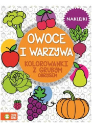 Warzywa i owoce. Kolorowanki z - okładka książki