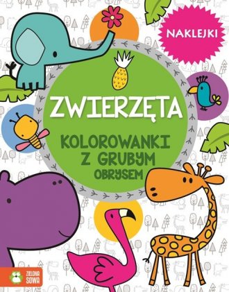 Zwierzęta. Kolorowanki z grubym - okładka książki