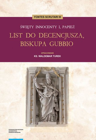 List do Decencjusza biskupa Gubbio - okładka książki