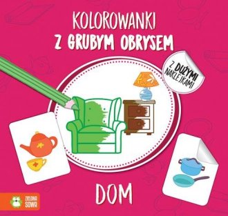 Kolorowanki z grubym obrysem. - okładka książki