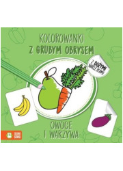 Kolorowanki z grubym obrysem. Owoce - okładka książki