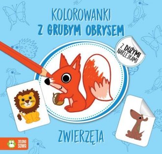 Kolorowanki z grubym obrysem. Zwierzęta - okładka książki