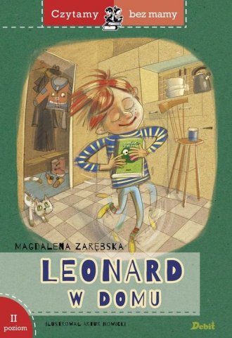 Czytamy bez mamy. Leonard w domu - okładka książki