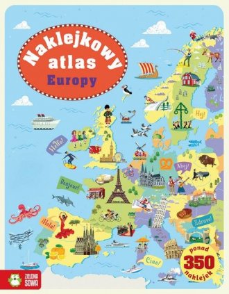 Naklejkowy atlas Europy - okładka książki