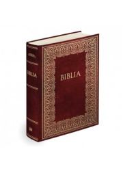 Biblia domowa złocony brzeg bez - okładka książki