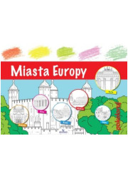Miasta Europy pokoloruj - okładka książki