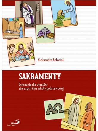 Sakramenty ćwiczenia dla uczniów - okładka książki