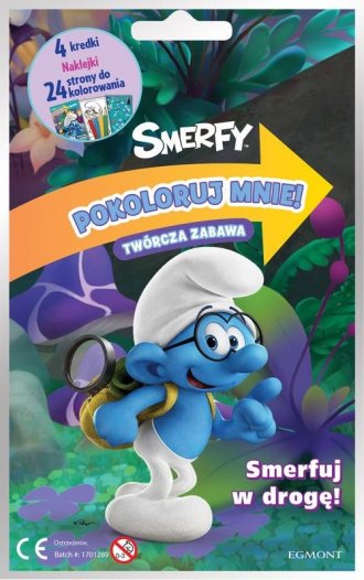 Smerfy. Smerfuj w drogę. Pokoloruj - okładka książki