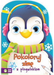 Pokoloruj zimę z pingwinkiem - okładka książki