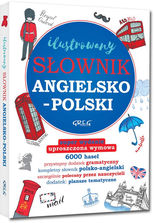 Ilustrowany słownik angielsko-polski, - okładka książki