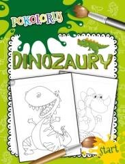 Dinozaury. Pokoloruj - okładka książki